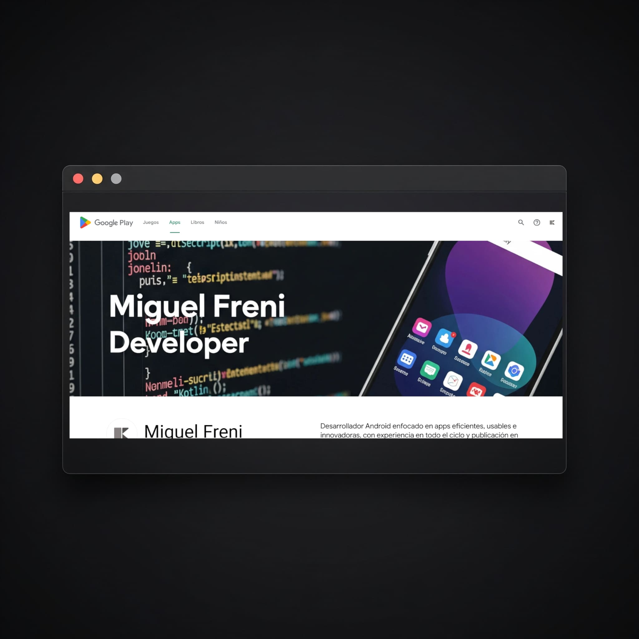 Playstore profile
